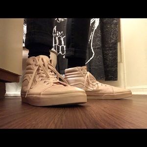 Peach blush Sk8 hi vans size 12